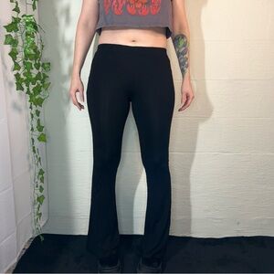 F21 stretchy flare leggings
